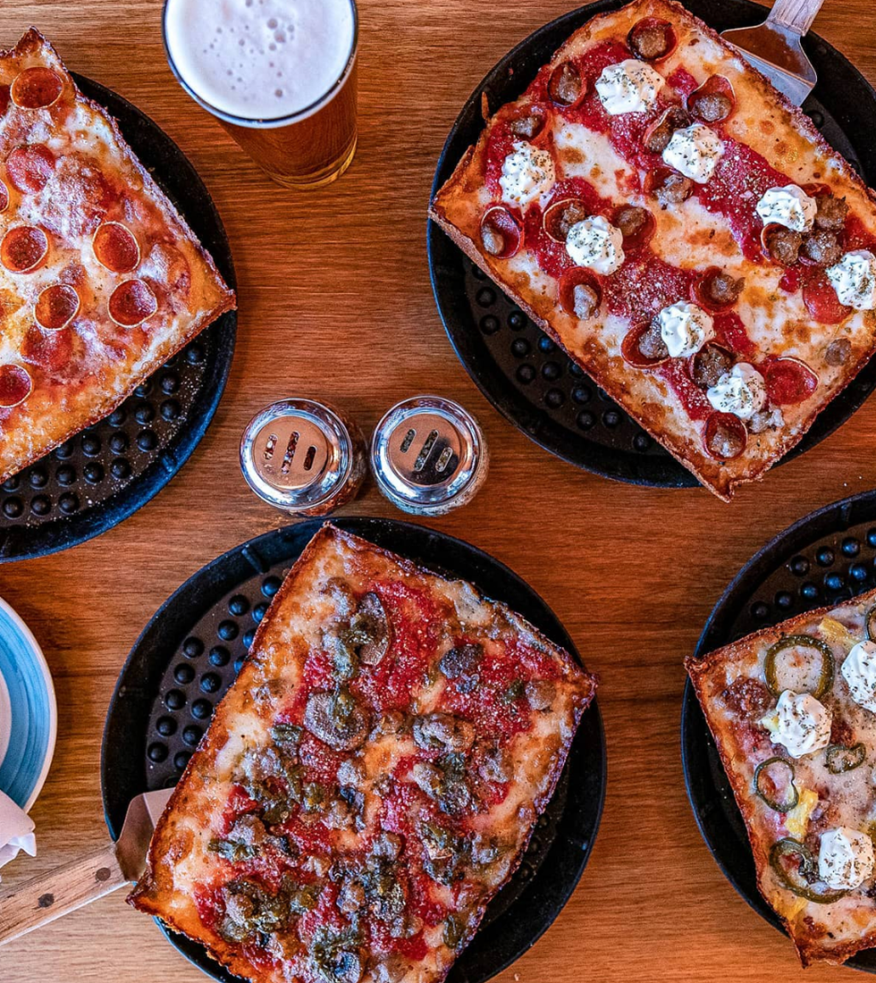 Blue Pan Pizza Starts Dishing Detroit-Style Pie in Congress Park - Eater  Denver